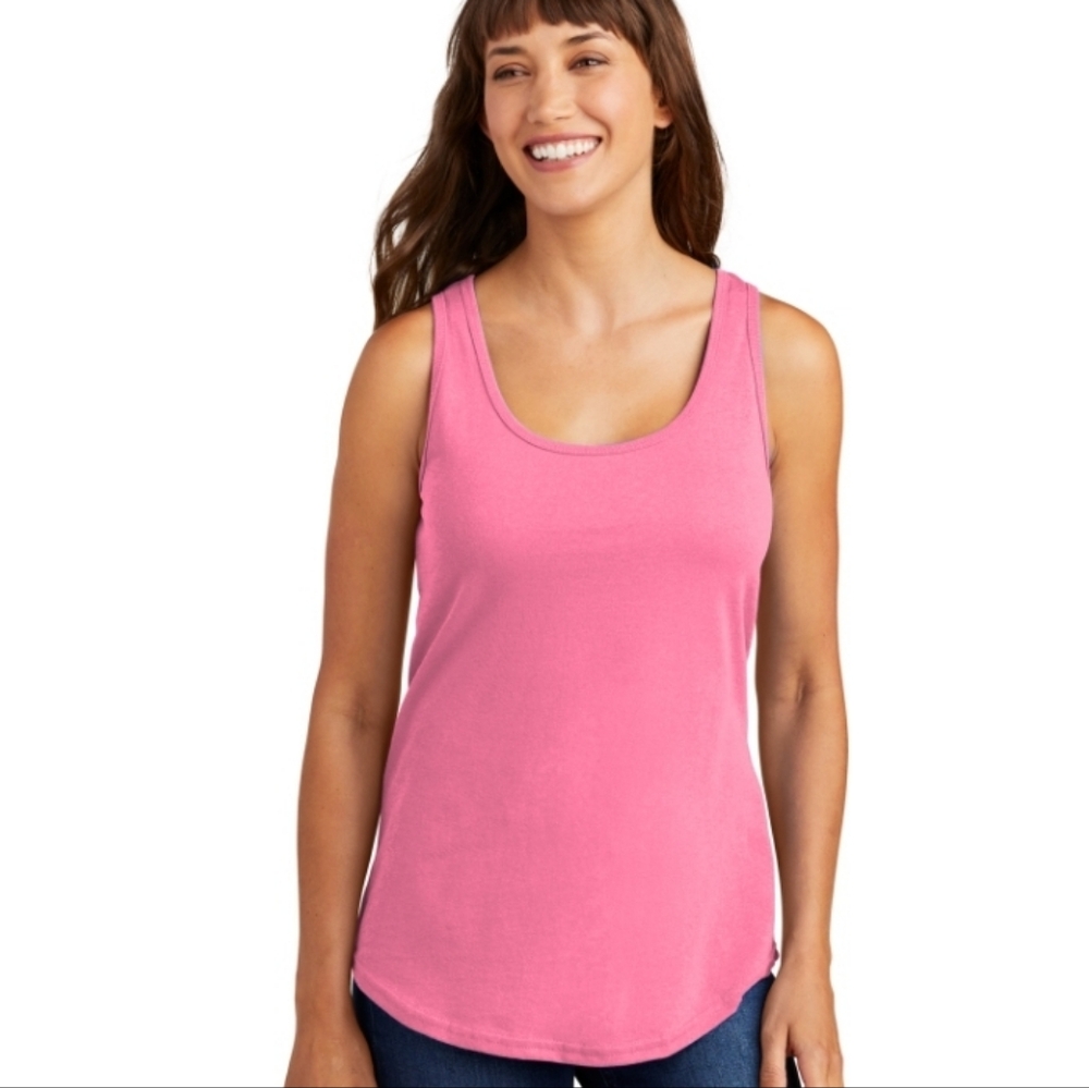 NWT Port And Co. White Tank Top. Comfy Cotton - Picture 6 of 7
